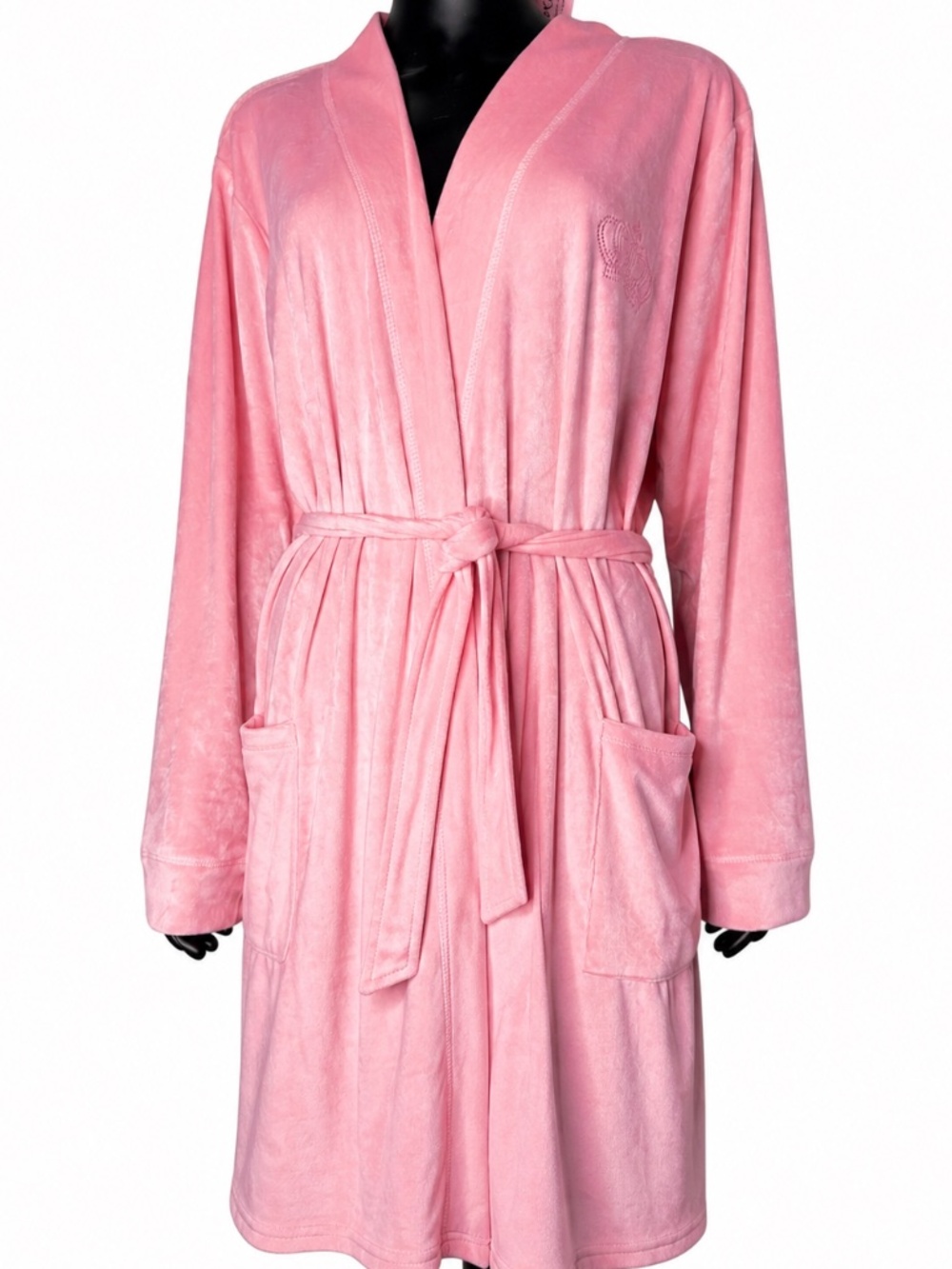 Juicy Couture Soft Robe with Belt and Pockets, Size 1X
